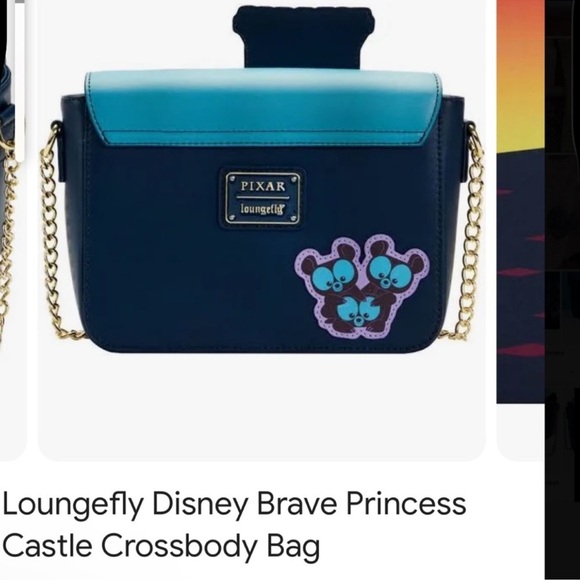 LOUNGEFLY BRAVE PRINCESS CASTLE bag. Chain strap detail!! New tags!!!! - Picture 8 of 10